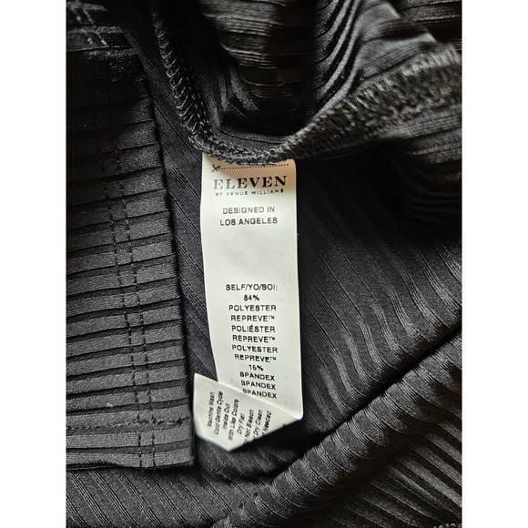 NWT ELEVEN By Venus Williams Love to Love Rib Tee "Black", Size Medium, MSRP $58 - Picture 5 of 6